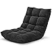GOPLUS Chaise de Plancher Pliable, Tatami Canapé Fauteuil Pliant Paresseux-Lits, Chaise de Lit avec Réglable 14 Positions pour Maison, Bureau, 105 x 56 x 15CM (Noir)