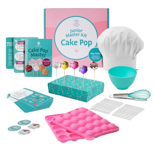 Tovla Jr. Ultimate Reusable Cake Pop-Making Kit for Kids Fun DIY Baking Kit STEM Activity for Ages 4+ Visual Learning Cake Pop Molds & Tools Set Great Gift for Young Chefs