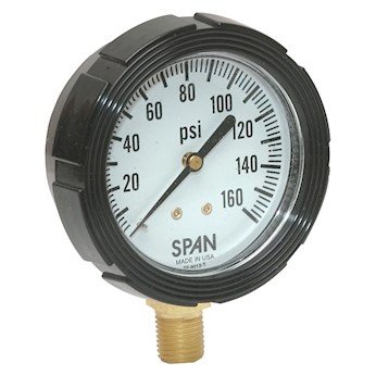 LFS-210-2000-G-KEMX (SG09028) 2.5" Filled Industrial Pressure Gauge, 0 to 2000 psi