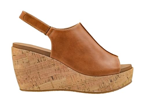 Image of Corkys Footwear Women's Weekend Plans Wedge Sandals - Featuring a 3.25-Inch Heel with a 1.25-Inch Platform, Cushioned EVA Insoles and Hook & Loop Closure
