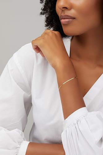 14K Yellow Gold Herringbone Bracelet2