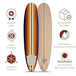 Fender x Wavestorm Collaboration 8ft Surfboard | Graphic top Deck with high Density Slick Bottom | for Kids and Adults | Foam Construction with Accessories | Leg Leash and Fin Set Included - Image 4