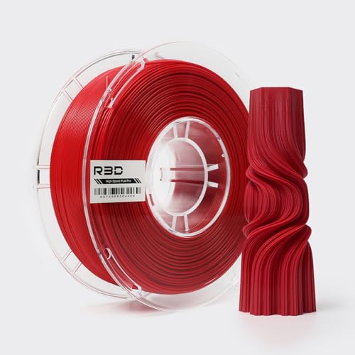 Image of R3D High Speed PLA Pro Filament 1.75mm 1KG, 3D Printer Filament for 30-600 mm /s High-Speed Printing, Dimensional Accuracy + /- 0.02 mm, Plastic Spool, Compatible with AMS (Red)