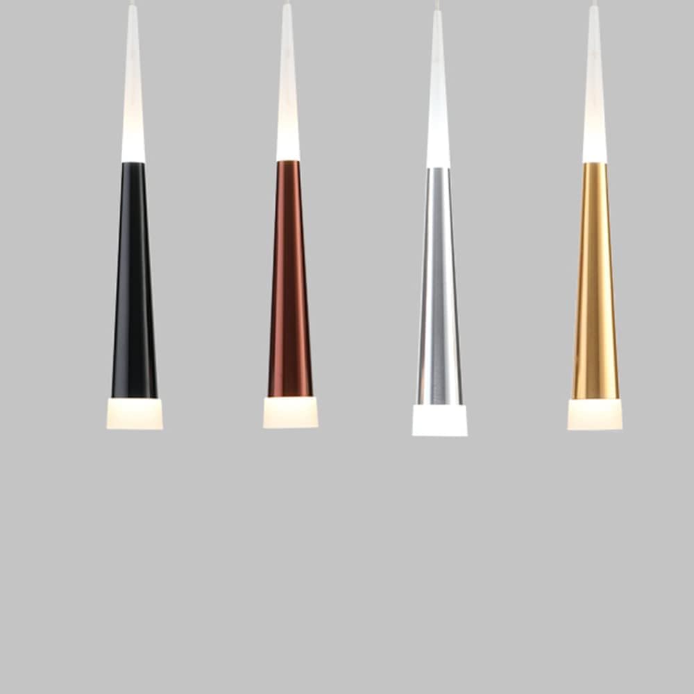 Moderno Lampadario A Sospensione A LED con Cilindro Lineare in Argento da Appendere al Soffitto Nero per Camera da Letto Cucina Tavolo da Pranzo Soggiorno Corridoio