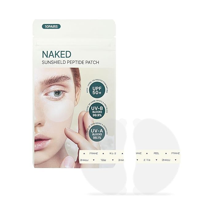 FRANZ Peptide UV Patch R  Ultra Thin Invisible UV Protective Patch (SPF), No Essence  10 Pairs for Outdoor & Makeup Use 3Pack