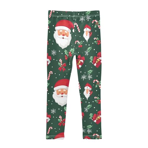 ZZKKO Girls Leggings Santa Toddler Girls Clothes Leggings for Girls Toddler Girls Leggings 3-4T2
