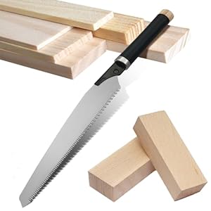 Japanese Pull Saw, 10 Inch Hand Saw with Detachable Blade Wood Saw for Woodworking Gardening (17TPI)