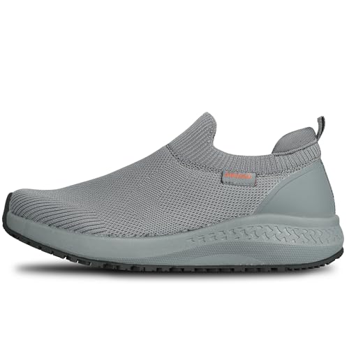 Image of Men's Non Slip Work Shoes Restaurant Waterproof Chef Shoe for Kitchen Hospital Slip-Resistant Air Cushion Sneakers with Easy-Clean Modern Design Breathable Lightweight