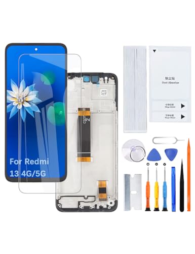 Écran pour Xiaomi Redmi 13 4G 5G kit d assemblage LCD complet avec chassis