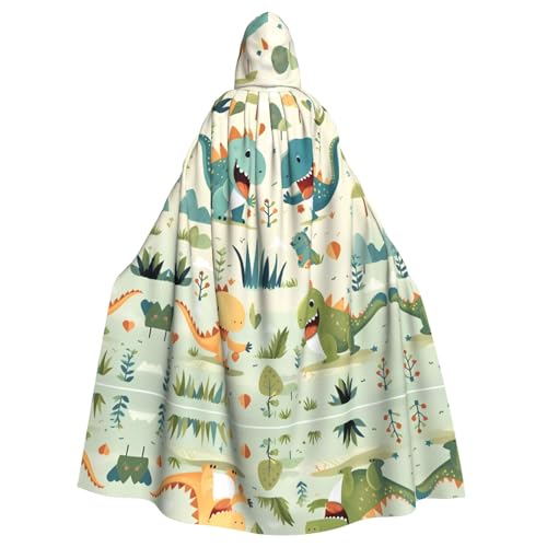 HJFCZH Capa grande con capucha para adultos con estampado de dinosaurios para bebé, con pajarita, sin cremallera