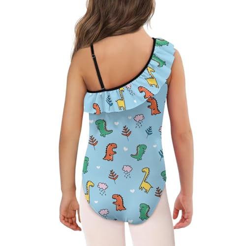 Little Girls' One-Piece Swimsuit One Shoulder Ruffle Halter Bathing Suit Capibala Cute Breathable Swimwear4