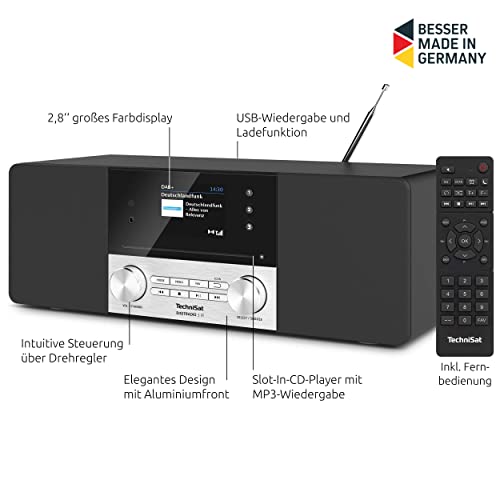 TechniSat DIGITRADIO 3 IR - stereo DAB radio compact systeem (DAB+, FM, CD-speler, Bluetooth, internetradio, USB… - Image 3