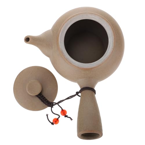 GANAZONO Kyusu Teekanne aus Keramik, 15 cm, mit ergonomischem Seitengriff, für Zuhause und Restaurant, bequemes Teeservieren