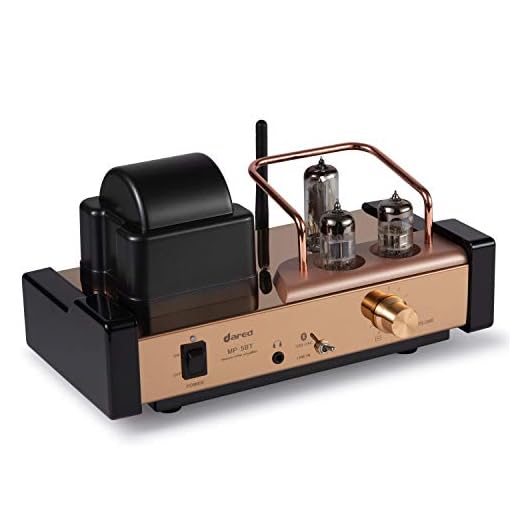 Dared MP-5BT un amplificateur stéréo intégré à tube à vide, amplificateur hybride, connexion Bluetooth, entrée USB/DAC, sortie casque, pré-sortie, 25Wx2, avec tubes 6N11,6N21,6E21