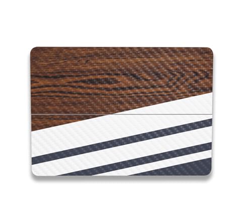 Image of MightySkins Carbon Fiber Skin Compatible with Microsoft Surface Laptop Studio 2 (2023) Full Wrap Kit - Wood Formal | Protective, Durable Textured Carbon Fiber Finish | Easy to Apply | Made in The USA