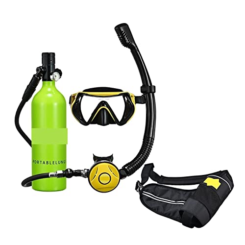 DIKAMAN Mini Tanque de Buceo, Snorkel Buceo Subacuático Rebreather Equipo Portátil De Buceo Profundo para Rescate de exploración submarina(Blackhead in Green Bottle) DIKAMAN Mini Tanque de Buceo, Snorkel Buceo Subacuático Rebreather Equipo Portátil De Buceo Profundo para Rescate de exploración submarina(Blackhead in Green Bottle)