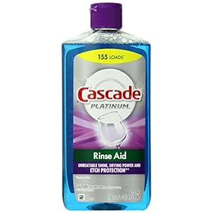Cascade Rinse Aid Platinum Dishwasher Agent, Regular, 16 Fluid Ounce (Pack of 6)