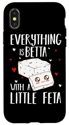 Everything Is Betta with a Little Feta �M���V���`�[�Y �X�}�z�P�[�X iPhone X/XS �p