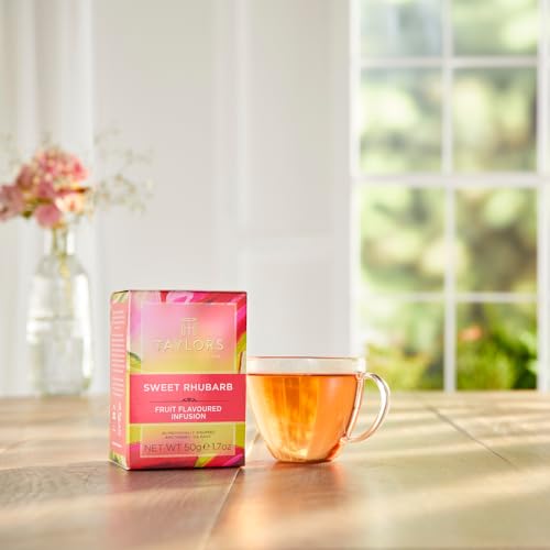 Image of Taylors of Harrogate Sweet Rhubarb Herbal Tea Bags, 20ct (Pack of 6)