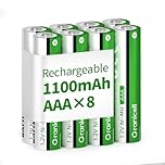 Granicell 8-Pack AAA Rechargeable Batteries, 1100 mAh High Capacity, 1300 Cycles, 1.2V Low Self-Discharge NiMH Rechargeable AAA Battery
