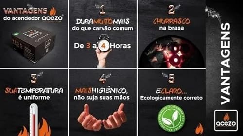 Carvão Acezo Extra Premium Sem Fumaça 3kg