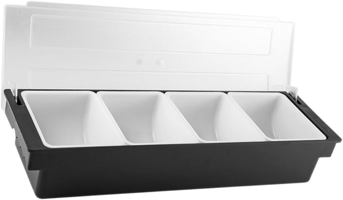 Garneck Bar Condiment Box Lightweight Serving Case Table Snack Box Compartment Container