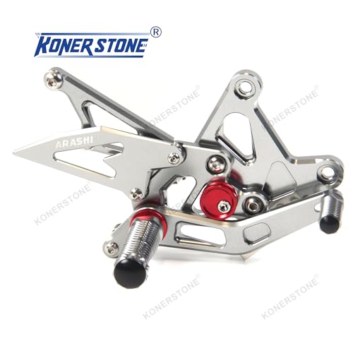 Commandes reculées Ninja ZX6R gris réglables pour repose-pieds pilote - 3