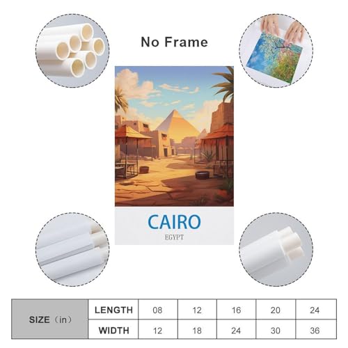 Impression sur toile Le Caire Égypte NABIQUE grand format 50x75 - 2