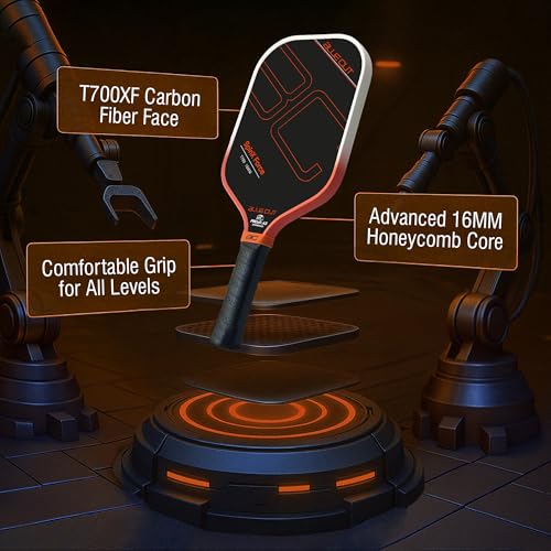 Blue Cut Pickleball Paddle – USAPA Approved Pickleball Paddles Racket with T700 Carbon Fiber, 16mm Honeycomb Core, Spin Surface, Pro Power Speed & Control – Includes Carry Bag - image 6