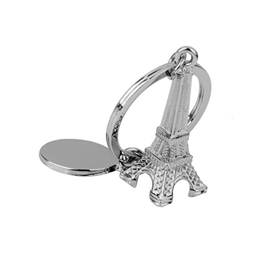 Fulla2116 Argent Tour Eiffel Porte-clés Pendentif Porte-clés cadeau