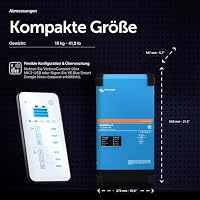 Victron Energy MultiPlus-II Reiner Sinus Wechselrichter 120 Amp Batterie Ladegerät, Spannungswandler, Transferschalter Inverter Charger, 3000VA 12-Volt 230V – Ansicht 8