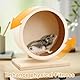 Jinfanshurich Hamsterrad Holz, 15cm Leise Laufrad Hamster Hamsterrad für Zwerghamster, Degus Rennmäuse, Mit Ersatz-Korkstreifen