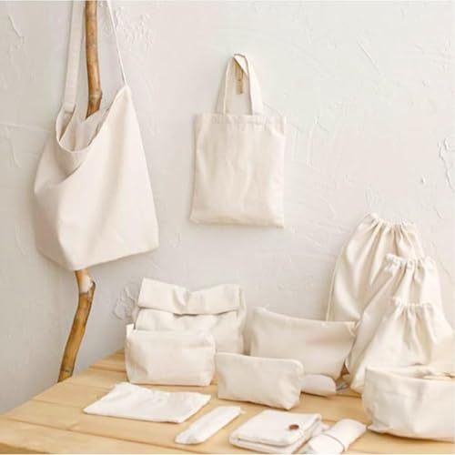 Image of Cotton Duck Cloth Fabric Durable, 10 Oz Natural Canvas Material 60 inch Width
