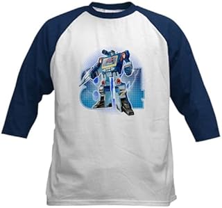 CafePress Soundwave Burst Kids Baseball Tee Kids Cotton Baseball Jersey, 3/4 Raglan Sleeve Shirt Navy/White