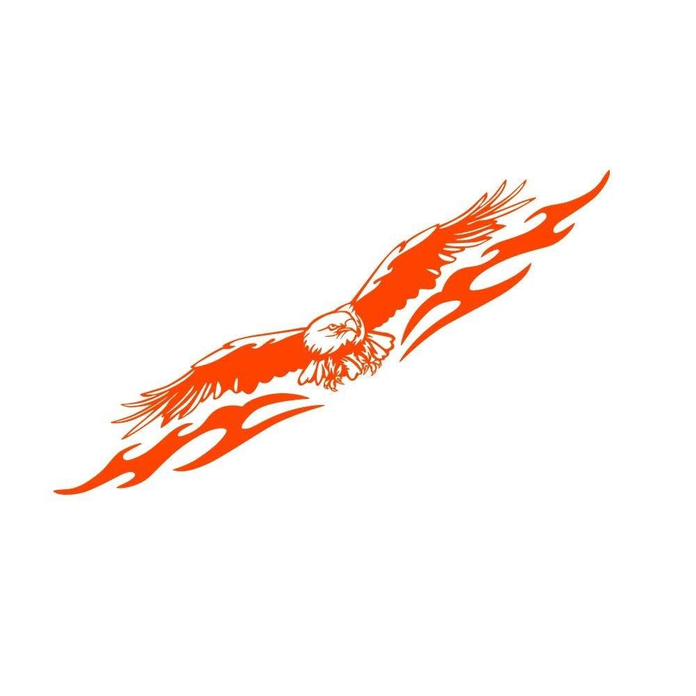 Dabhuoc Glossy Orange Car Windshield Stickers Automobile Truck Windscreen Eagle Shape Vinyl Cover Decor Decal(Glossy Orange)