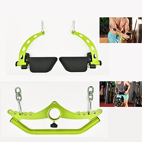 Image of Adjustable Lat Pull down Bar, Cable Machine Attachments for Gym, Home Gym Fitness T-bar Row Pulldown Attachments, Lat Pull Down Machine Wide Grip Neutral Grip Handle