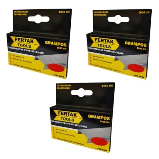 Grampos 10mm Tipo Reto Para Grampeador de Pressão Com 3000 Un | Fertak
