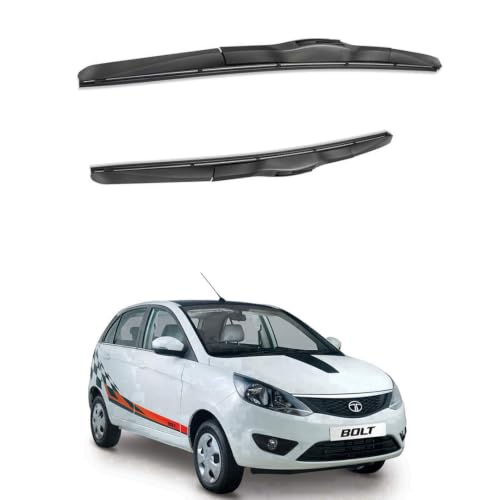 Image of Oshotto Frameless (O.E.M Type) Replacement Wiper Blades Compatible with Tata Bolt (24 inch / 13 inch)