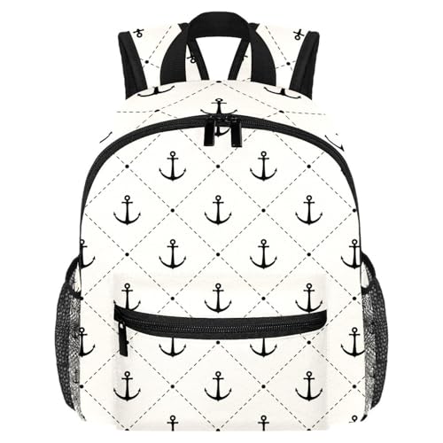 Sac à dos décontracté pour voyage au motif ancre et sorties en ville