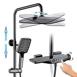 【Wassersparender Regenduschkopf】Mit der Einführung innovativer Luftinjektionstechnologie mischt der große Regenduschkopf Wasser mit Luft, um den Wasserdruck auf 100 % zu erhöhen, die Auslasslöcher sind gleichmäßig verteilt, die Wassertropfen sind rund und voll und simulieren Der natürliche Regen bietet Ihnen ein natürliches Wassererlebnis. Ausgewogener Luft- und Wasserdruck spart 30 % Geld, ohne die Leistung zu beeinträchtigen