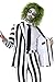 Suitmeister Men's Premium Beetlejuice Costume - 80s Halloween Outfit - Slim Fit Suit - Black and White