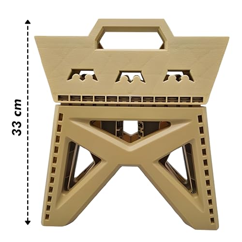 Image of Foldable Baby Step Stool - Lightweight, Non-Slip, Safe for Infants and Toddlers - Perfect for Bath Time, Playtime, Learning to Stand - Easy to Store - Comes with Comfortable Handles