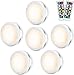 Price comparison product image Bawoo Under Cabinet Lights, Wireless LED Puck Lights Remote Control, 4000K Natural White Brightness Dimmable Battery Powered Touch Closet Cupboard Kitchen Wardrobe Lights, 6 Pack (White)