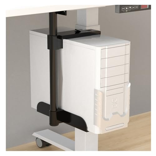 Soporte para Torre de Computadora CPU Bajo Escritorio - Soporte Universal para Caja de PC Ajustable con Giratorio de 360°, Montaje para PC Gamer Suspendido y con Ruedas (Blanco) miniatura 5