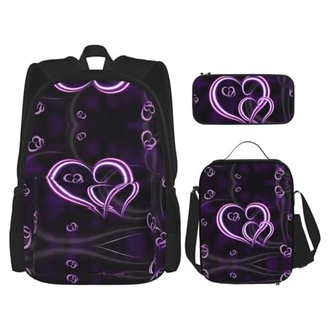 TRUKD Purple Hearts Backpack and Accessories Cover