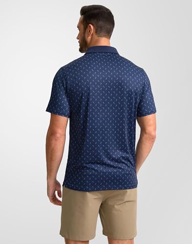 Image of Obla Mens Golf Polo Shirts Short Sleeve Dry Fit Performance Moisture Wicking Casual Print Collared Golf Shirts for Men