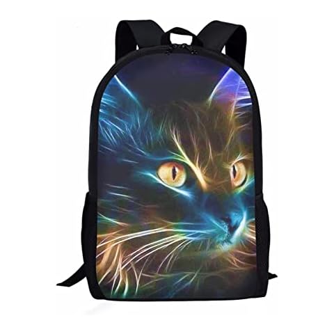 Binienty Cool Backpack Daypack for Boys Girls,Streamer Cat Print Kindergarten School Rucksack for Kids Children Cover
