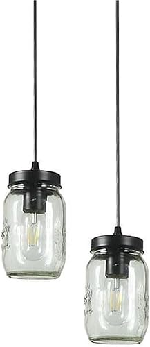 Miniatura 2 de Modern Bottle Shape Glass Pendant Light E26E27 Clear Hanging Lamp with Adjustable Height Retro Loft Style for Coffee Shop Light Chandelier