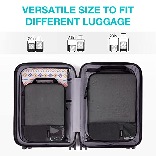 image for BAGSMART 2 Set Compression Packing Cubes, Lightweight Vacation Travel 