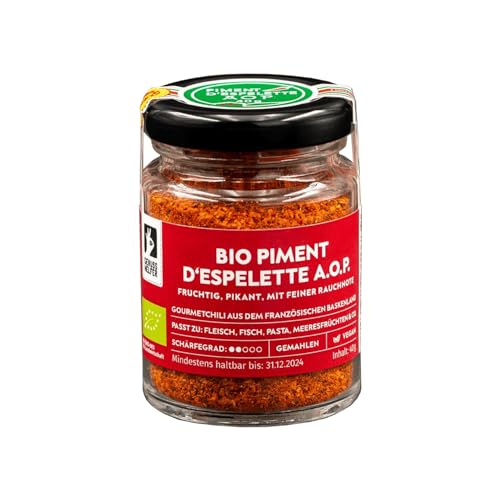 Bremer Gewürzhandel Piment d'Espelette BIO, Gorria Chili, mild-aromatisch, leicht rauchig...